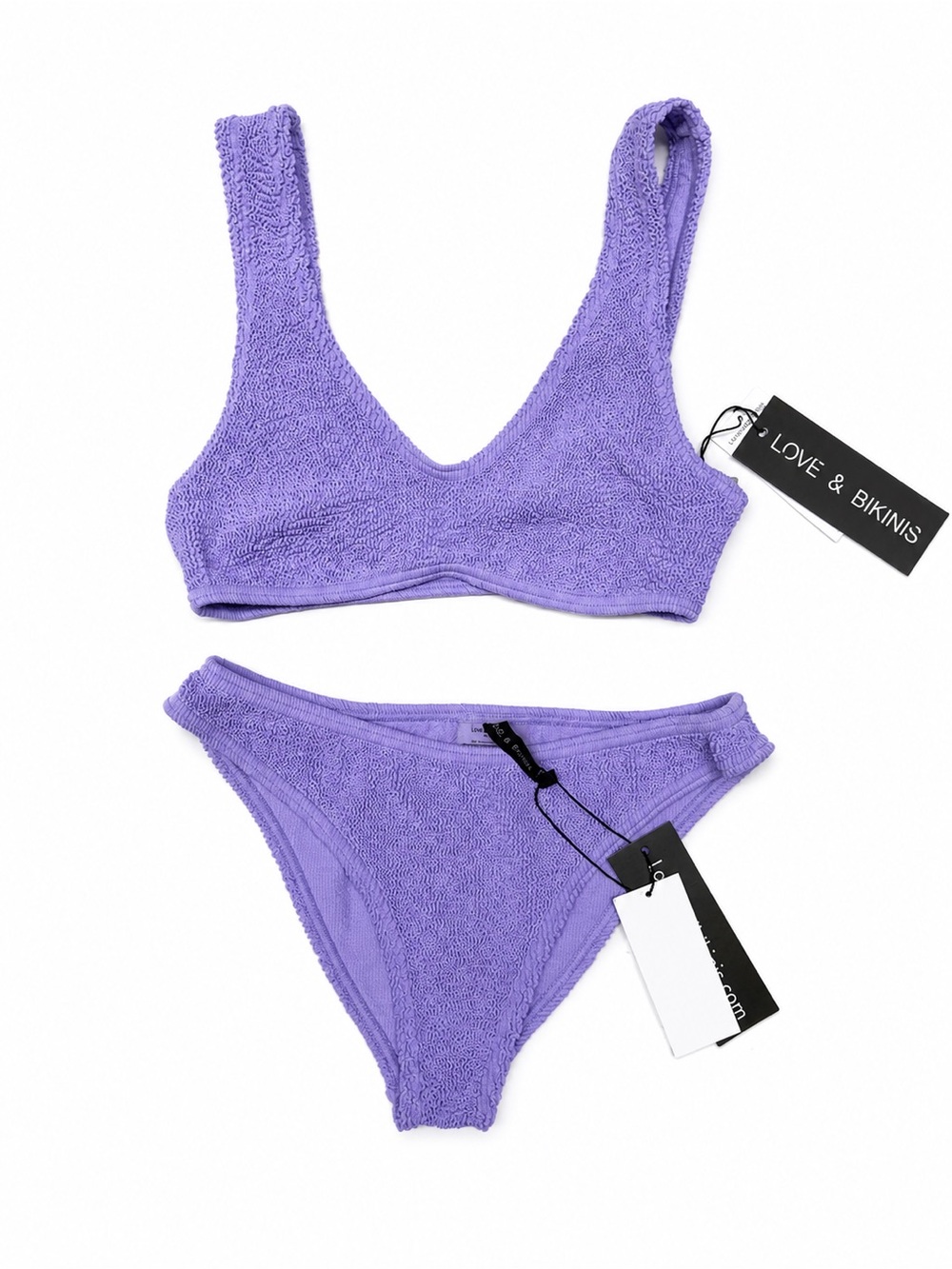 Love & Bikinis Lilac Barcelona Terry Cloth 2 piece Bikini Set